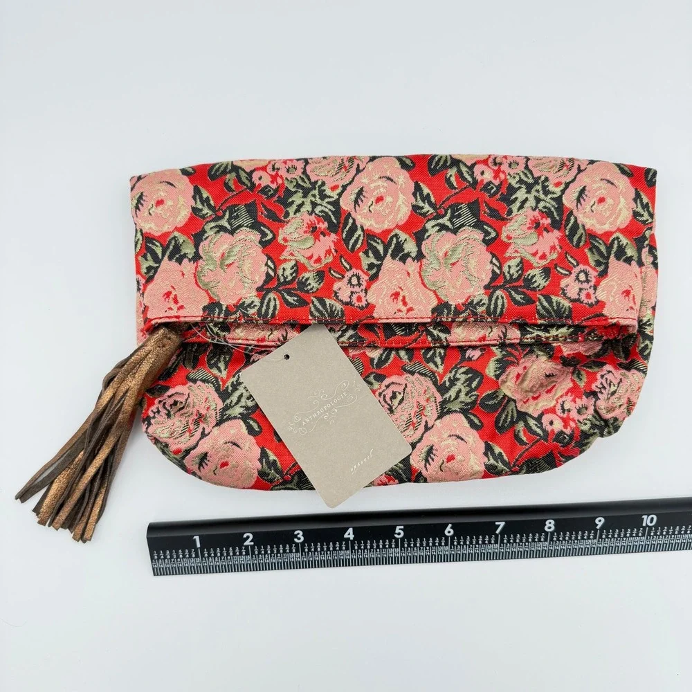 Anthropologie Mlyn‎ Floral Jacquard Fold-Over Clutch NWT
